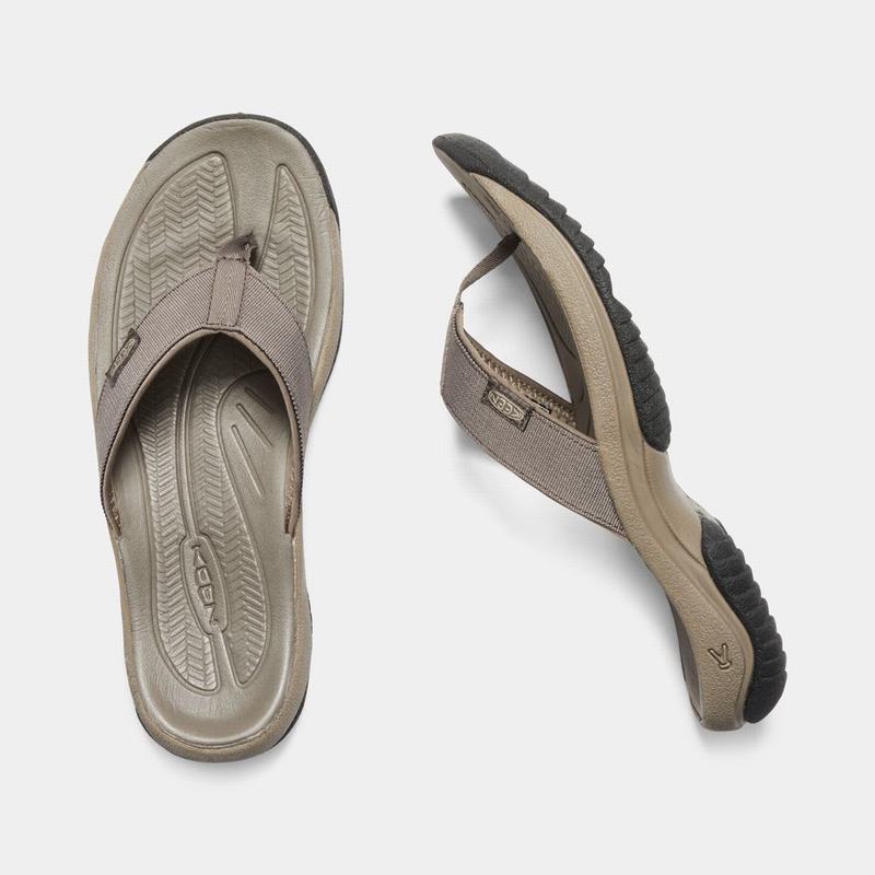 Keen Kona Flip II Mens Flip Flops Khaki Discount (2681-RACKJ)